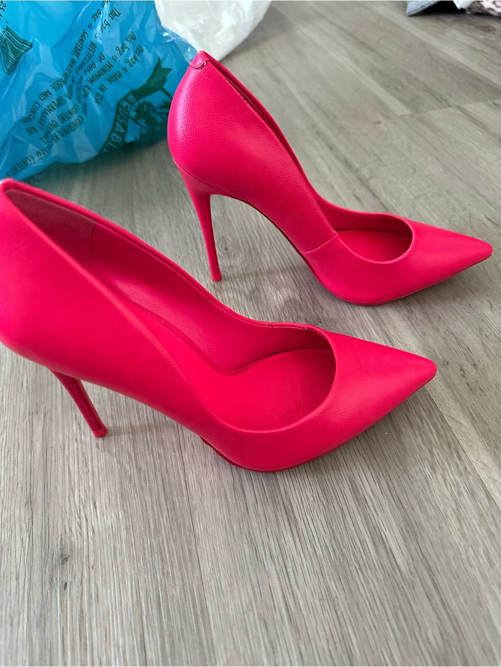 Aldo Hot Pink Pointed Toe Stiletto Heels
